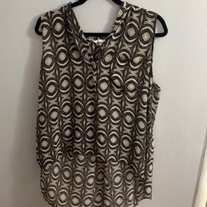 H&M sheer high-low button-up sleeveless top/tunic